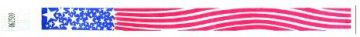 Tyvek 3/4" 2 Color Designer, Patriotic Red/Blue (500 per box)